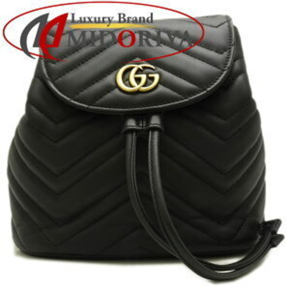 Gucci GG Marmont Backpack Rucksack Daypack Leather Black